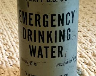 Vintage Emergency Drinking Water can made by MacDonald-Bernier Co.