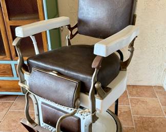 1950s barber's chair made by Koken Companies
