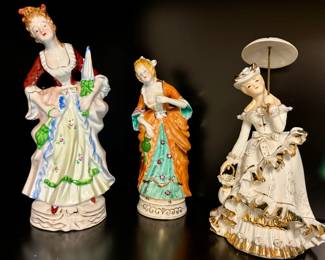Vintage Victorian ladies porcelain figurines