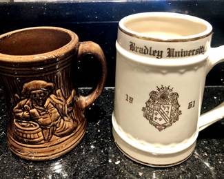 Vintage beer steins
