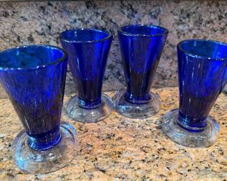 Anchor Hocking Cobalt Blue aperitif glasses