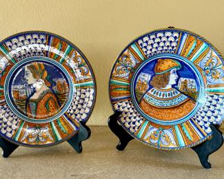 Deruta Dipint Aman Plates Made in Italy