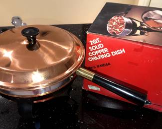 Assorted copper cookware