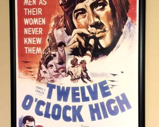 Framed movie poster "Twelve O'Clock High"
