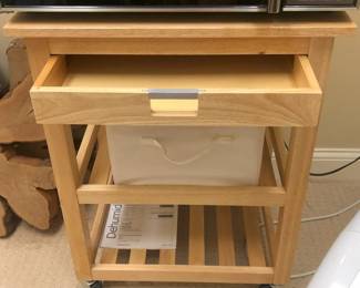 Wood kitchen cart
