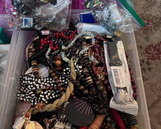 Wooden and beaded jewelry