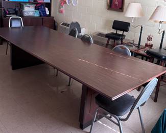 Solid wood conference table