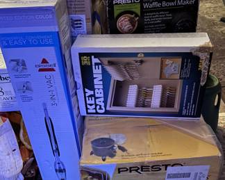 Lots of small appliances in original boxes many never used