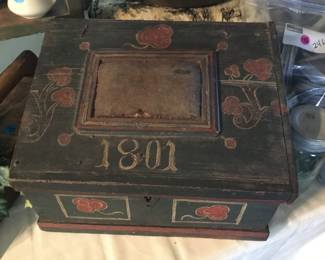 German original paint sewing box
