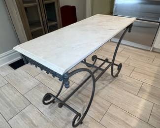 Marble top kitchen prep table