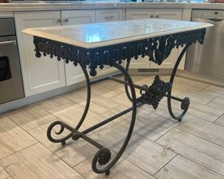 Marble top kitchen prep table