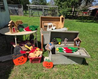 Hand made wood crafts - some are finished; some are not and will need your wood working & painting talents.
