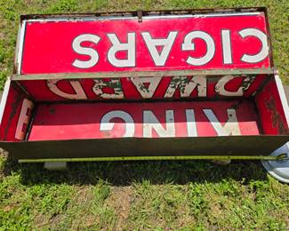 Pic 2 of 2: Inside truck bed tool box. The sign used appears to be dual sided so the back and bottom also have Edwards and King.