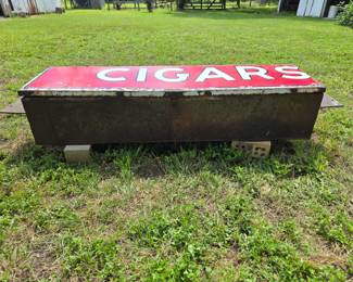 Pic 1 of 2: Unique truck tool box! Made from vintage King Edwards Cigars sign. Approx 57" long plus 5 1/2" × 12" steel mounting plates on each side; 15" from front to back; 11-12" high. $600 Or Best Offer