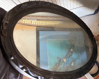 Antique Oval Mirror $40