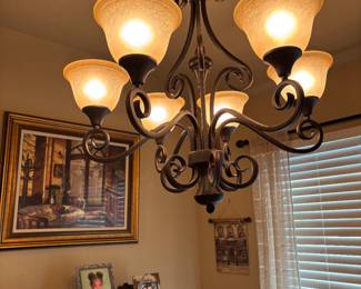 6 light chandelier.