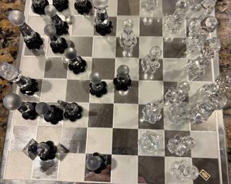 Crystal Chess Set with Board