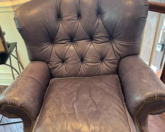  Chesterfield tufted wing back recliner