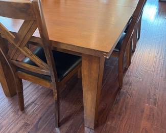  Darby collection, dining room tables, solid with wood eight chairs