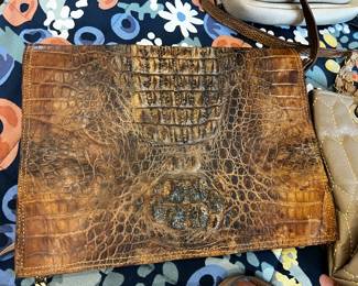 Crocodile leather bag
