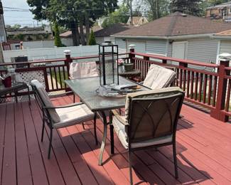  outdoor patio furniture table with 4 chairs