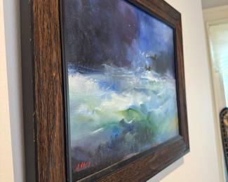 oil on canvas painting signed 