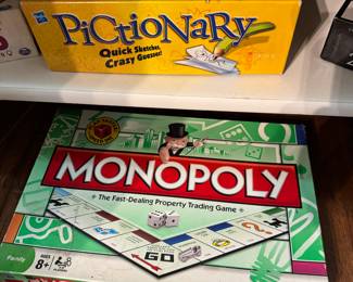 Monopoly, pictionary