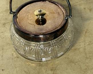 Silver/glass jar