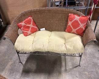 Wicker loveseat