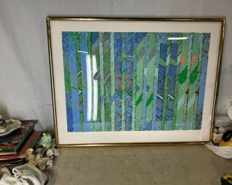 Framed abstract art