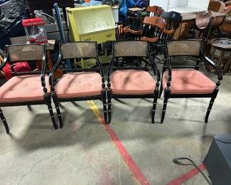 Black lacquer chairs