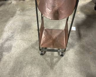 copper firewood holder