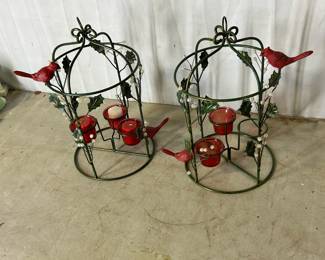 Bird themed candleholders