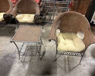 Wicker patio furniture
