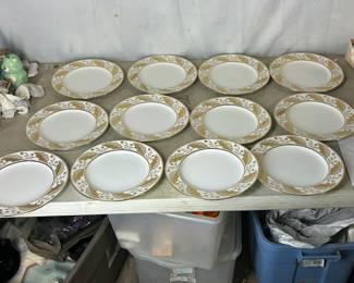 Gold rimmed plates