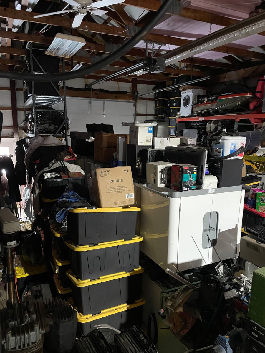 This is how it started. There were floor to ceiling totes on industrial shelves.