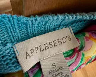 Appleseed's Aqua Blue Cable Knit Cardigan – Size Small