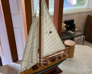 Wooden Model Sailboat