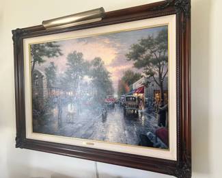 Framed Canvas "Carmel, Sunset on Ocean Avenue" by Thomas Kinkade