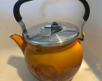 Polaris Yellow Enameled Teapot
