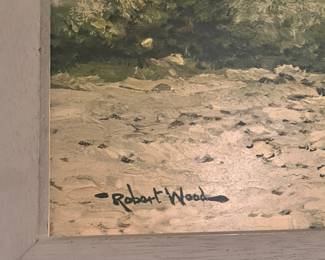 Framed Mountainscape Print by Robert Wood