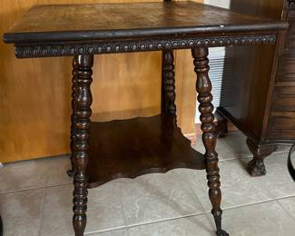 Two Tier Bobbin Leg Parlor Table