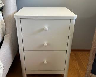 White 3 Drawer Night Stand