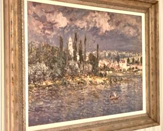 Framed Claude Monet "Thunderstorms" Reproduction