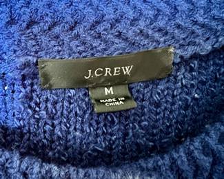 J. Crew Blue Textured Cardigan Sweater – Size Medium