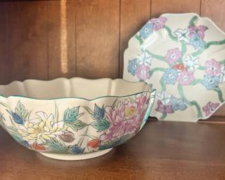 Nora Fenton Designed Floral Plate & Bowl – Made in Hong Kong