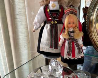 Norwegian Dolls, Swarovski Crystal Swan Figurines