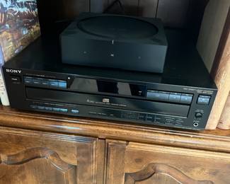 Sonos Amp Hi-Fi Player, Sony 5 Disc Changer CD Player – CDP-C525