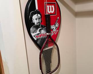 Hilcher Racquetball Racquet, Wilson Velocity Titanium Tennis Racquet with Cover