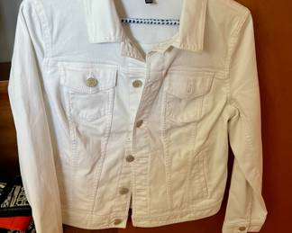 Talbot White Denim Jacket – Size Petite Medium